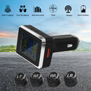 Wireless Car TPMS Tire Pressure Monitor 4 External Sensors LCD Warning Alarm