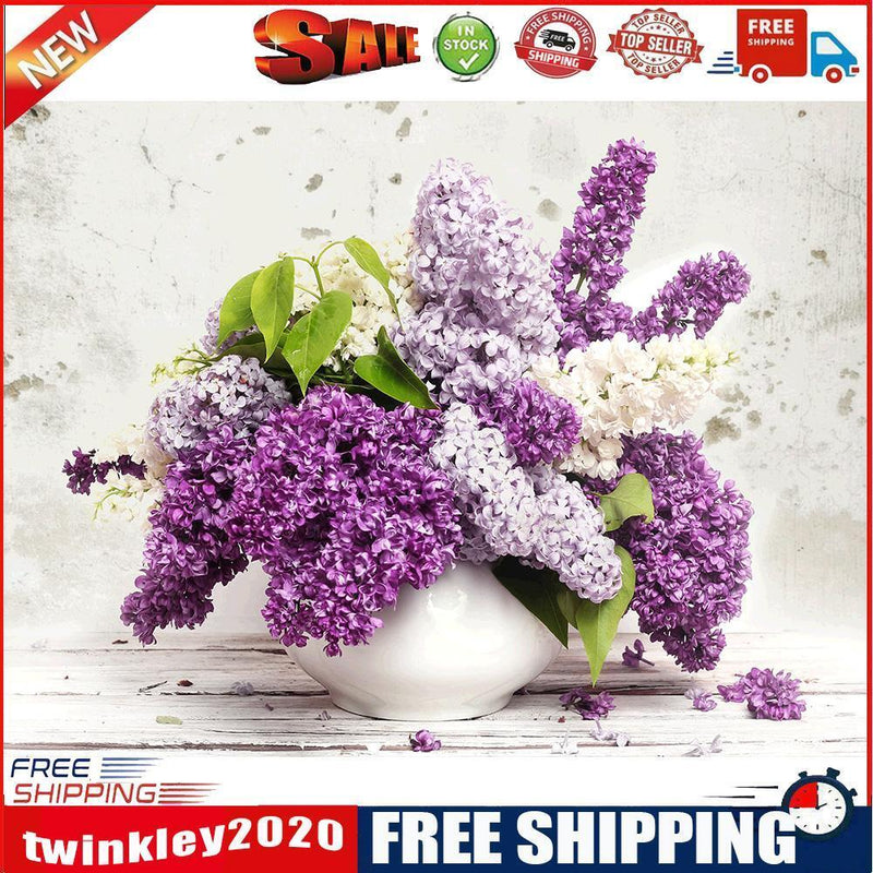 5D Diamond Painting Kit DIY Lavender Partial Round Drill Mosaic Picture Art