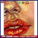DIY Oil Paint by Numbers Red Lips Acrylic Drawing Coloring Picture Unique Gif
