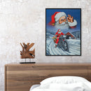 Frameless Oil Paint By Numbers DIY Santa Claus Present Picture Craft for Room