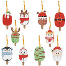 #A 10pcs Pendants Handmade 5D DIY Special-shaped Drill Cartoon Christmas Decorat