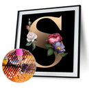 5D DIY Diamond Painting Flower Letter S Full Round Drill Mosaic Kit (B2775)