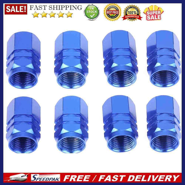 Aluminum Wheel Tire Valve Stem Caps Dust Cover for Car Motorcycle Bicycle 8 P