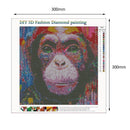 5D DIY Full Drill Diamond Painting Monkey Animal Cross Stitch Embroidery
