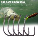 Fishing Hooks Kit, High Carbon Steel Sharp Carp Fish Hooks with Barbs, 20 Pack