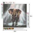 5D DIY Full Drill Diamond Painting Elephant Cross Stitch Embroidery Mosaic Ki