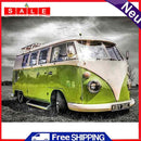 DIY Full Square Drill Diamond Painting Mosaic 5D Green Minibus Kit Bedroom Decor