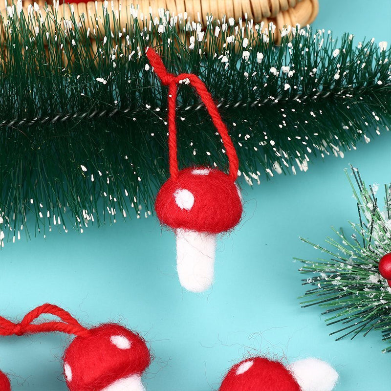 Decorations Wedding Xmas Tree Christmas Mushroom Mushroom Hanging Ornament Felt