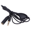 Earphone in Line Volume Control Cable Male to F 3.5mm Stereo Audio Adaptor Newly