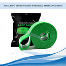 Elastic Resistance Band Exercise Gym Fitness Strength Belt (Green 45mm) Newly