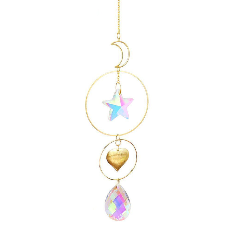 Metal Rainbow Collection Hanging Star Moon Crystal Prisms Home Decor (36)