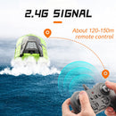 High Speed RC Speedboat 2.4GHz Water Cooling Ship with 2 Battery (Green)