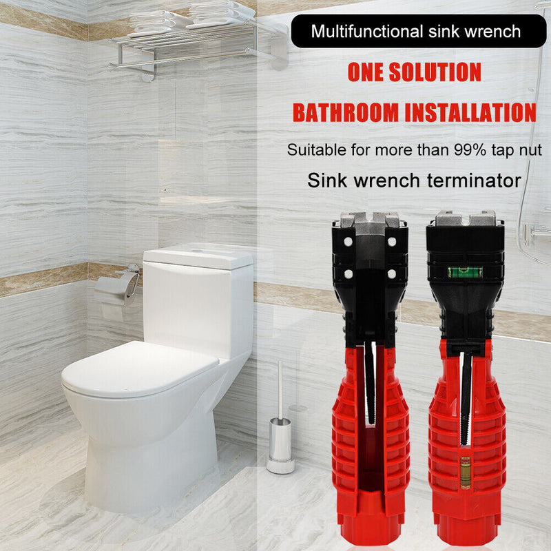 18 in 1 Foldable Water Pipe Double End Wrench Basin Bottom Repair Pliers  Newly