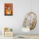 Cups on Cat Head Retro Metal Plate Tin Sign Plaque Poster for Bar Club Cafe