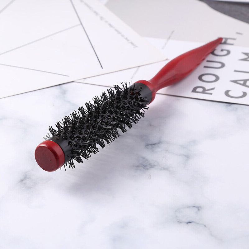 Anti Static Curly Hair Comb Boar Bristle Rolling Round Hair Styling (20mm) Newly