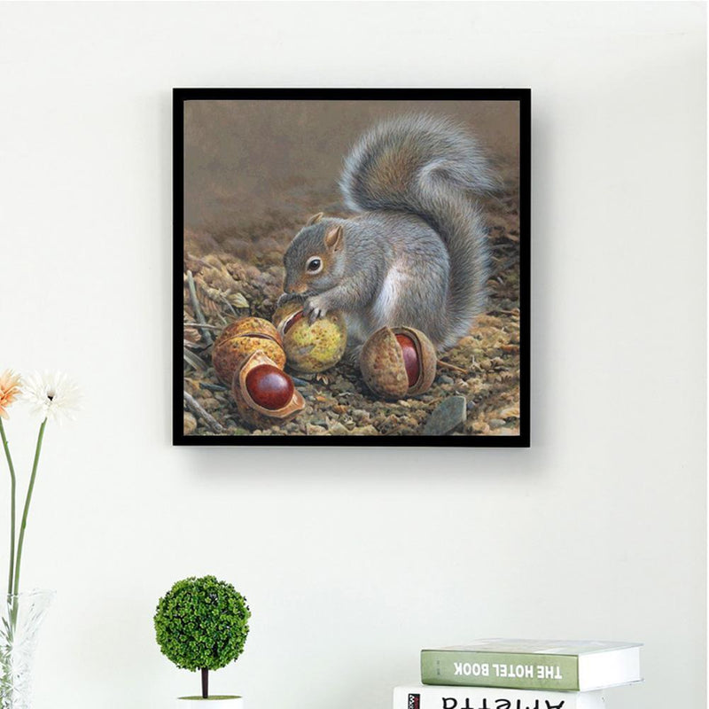 5D DIY Full Drill Diamond Painting Squirrel Cross Stitch Embroidery Kit Newly