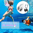 Anti-noise Waterproof Swimming Protective Earplugs + Nose Clip Kits (Black)