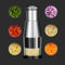 2pcs Manual Onion Garlic Crusher Press-type Stainless Steel Vegetable Cutter