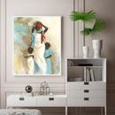 Black Mother and Son Oil Paint By Numbers Kit DIY Home Decoration Gift Wall A