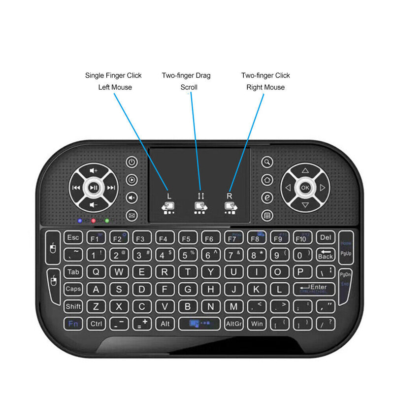Bluetooth-compatible 2.4G Air Mouse Touchpad Wireless Keyboard for TV Box
