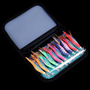 10pcs LED Luminous Shrimp Night Fishing Squid Hook Jigs Lure Octopus Fish Tackle