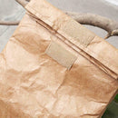 1PCS Yellow Kraft Paper Lunch Bag Reusable Durable J9H9 Insulated Thermal W6J7