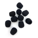10pcs 25mm Black Microphone Headset Foam Sponge Windscreen Mic Covers Case