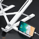 Foldable Holder Adjustable Tablet Stand Bracket for Laptop Phone (White) Newly