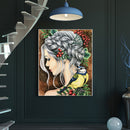 Flower Girl Oil Paint By Numbers Kit DIY Drawing Picture for Adults Home De