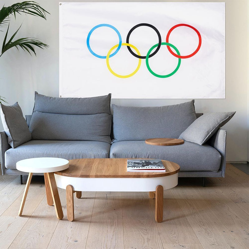 Olympic Decorations Outdoor Banner Olympics Game Flag Polyester Fabric