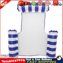 PVC Water Hammock Float Lounger Pool Inflatable Recliner Chair (Dark Blue) Newly