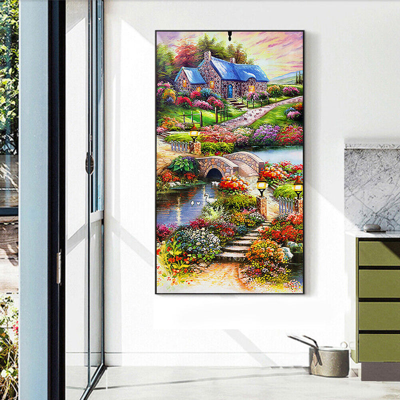 5D DIY Special Shaped Diamond Painting Countryside Cross Stitch Needlework Sets