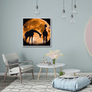 Full Round Drill Diamond Painting DIY Silhouette Giraffe Embroidery Mosaic Craft