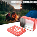 SOS Mini Self-help Storage Case Iron Survival Box Kits for Outdoor Emergency Aid
