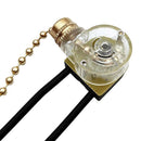 3A/220V-250V Pull Chain Switch Replacement Parts Cord Switch Pull Rope Switch