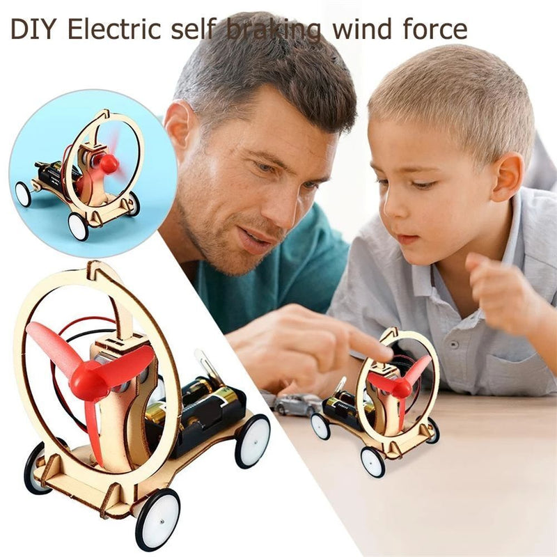 Educational Science Wind Power Electric Car Kit Physics Experiments Circuit