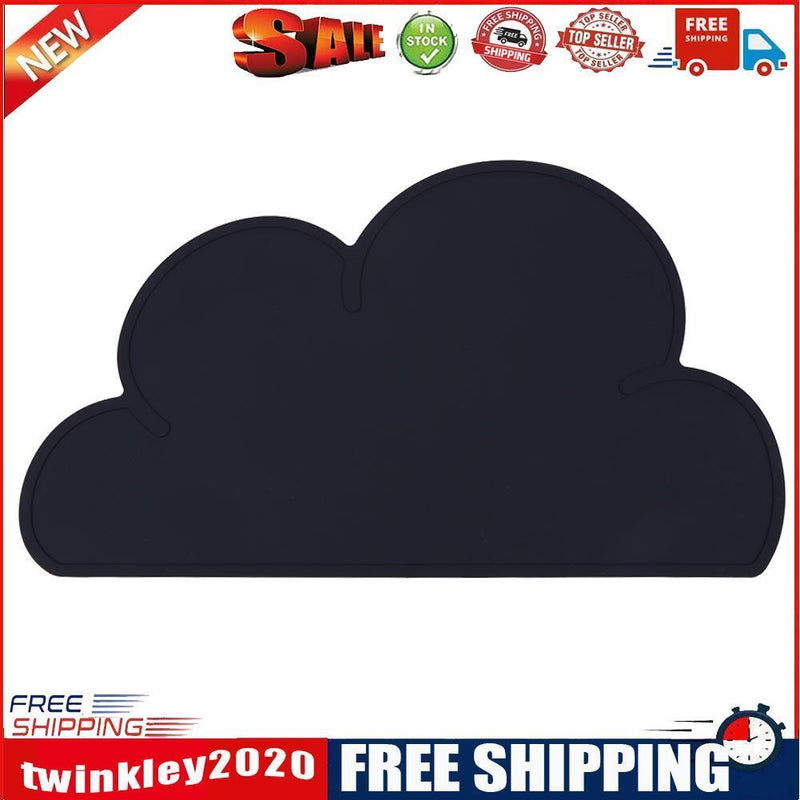 47x27cm FDA Silicone Placemat Bar Mat Baby Kids Cloud Shaped Plate Mat