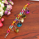 Pet Bird Bell Acrylic Toys Chew Parrot Ringer Hanging Swing Cage Cockatiel