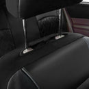 Black Leather 5-Sits Car Seat Covers Front Rear Full Interior Cushion 9Pcs
