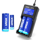 XTAR VC2 Portable Dual Slots Smart Battery Charger LCD Screen Charger Universal