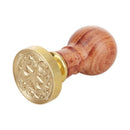 Retro Wax Sealing Stamp Wood Handle Grip Post Craft Stamping Art Decor (A) Newly