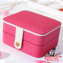 Portable Leather Earrings Display Box Wedding Jewelry Necklace Case Holder Gift