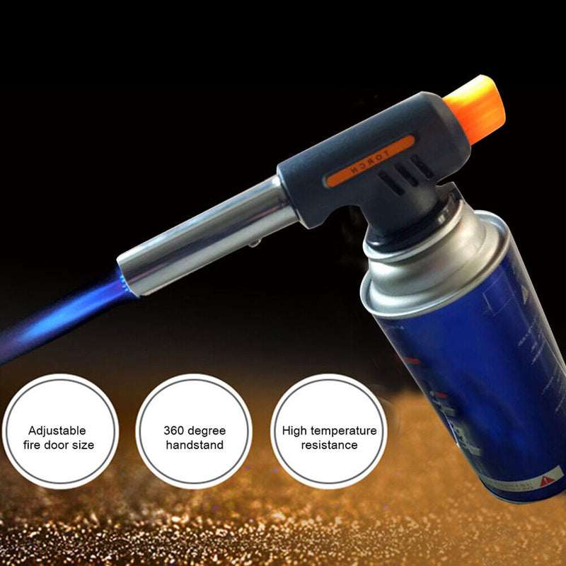 Butane Burner Welding Gas Torch Flame Flamethrower Outdoor Camping BBQ Portable