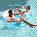 8 Shaped Inflatable Pool Water Lounger Floating Party Beach Double Swimming