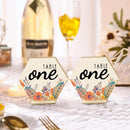10Pcs/Set Wooden wedding digital table card wedding English alphabet seat card`