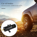 Engine Oil Tank 2 Ports Baffled Reservoir Oil Catch Can Kit with Breather F