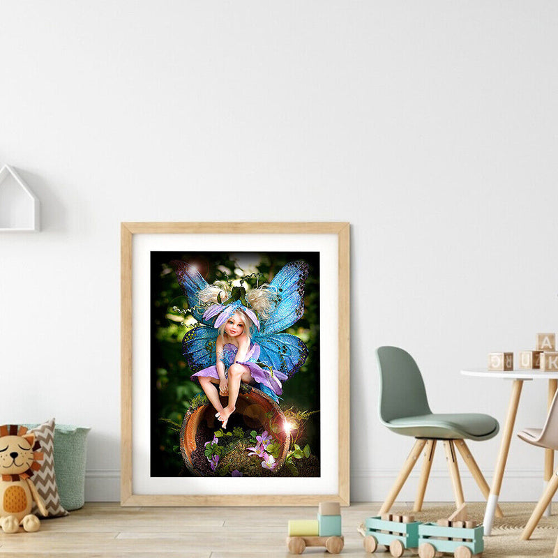 5D DIY Full Drill Round Shape Gnome Rhinestone Diamond Drawing Home Decoration