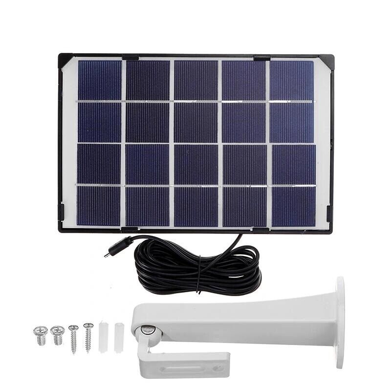 Solar Charging Panel with Charging Cable for Outdoor Security Surveillance