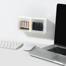 Japanese Wall Mounted Flip Storage Box Transparent Adhesive Sundries Organizer