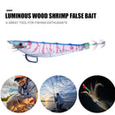 Luminous Wood Shrimp Fishing Lures 12cm 14.3g Artificial Bait (Blue Pink)